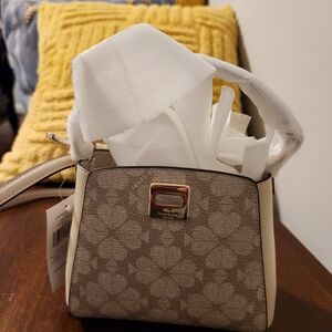 Kate Spade Beige Floral Mini Bag